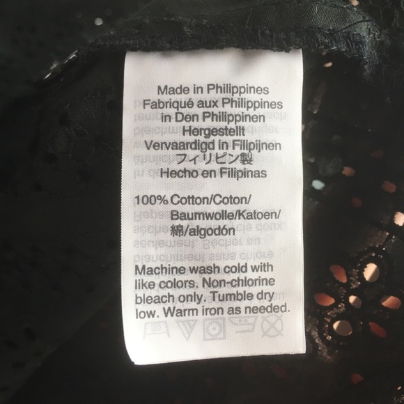 Madewell NWT 3X Eyelet Double Tie Top - Picture 8 of 8